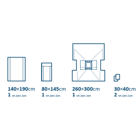 Zestaw do laparoskopii II z czerwoną serwetą Mayo