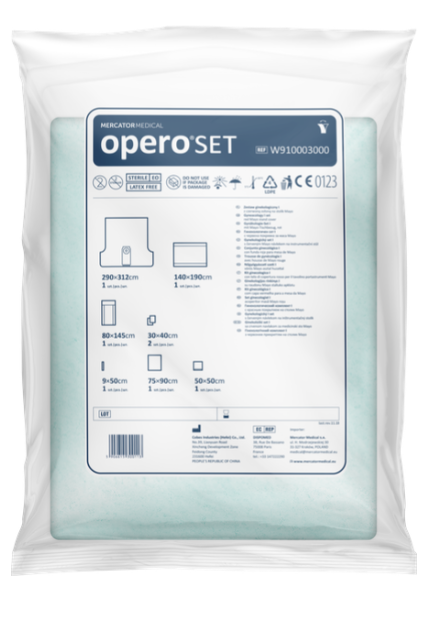 Zestaw ginekologiczny I z czerwoną serwetą Mayo