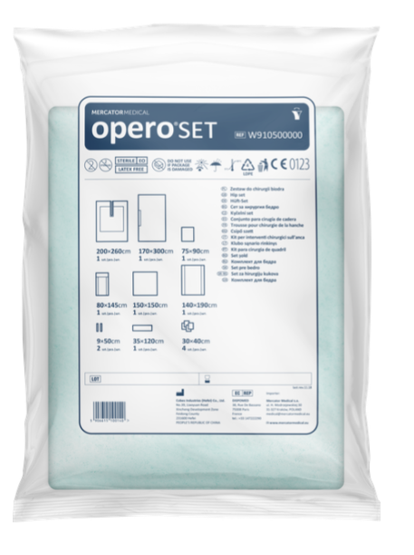 opero® SET Biodro z niebieską osłoną na stolik Mayo