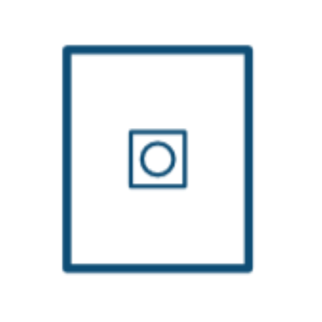 Serweta włókninowa 50 x 60 cm z otworem przylepnym ø7 cm, jałowa, 1 szt.