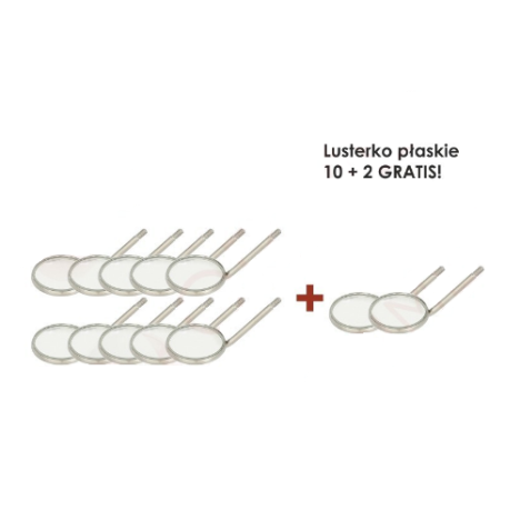 Lusterko stomatologiczne płaskie nr 6 (10 szt. + 2 gratis) 