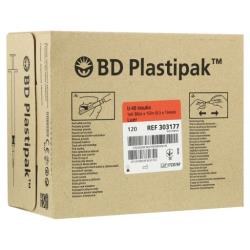 Strzykawka insulinowa BD PLASTIPAK, trzyczęściowa 1 ml z igłą 0,3x13, 120 szt. 