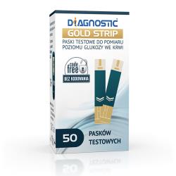 Paski do pomiaru glukozy Diagnostic GOLD Strip 50 szt.