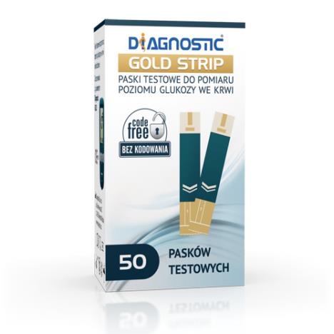 Paski do pomiaru glukozy Diagnostic GOLD Strip 50 szt.
