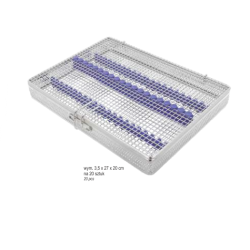 Kaseta do sterylizacji narzędzi 20 szt., wym. 3,5x27x20cm