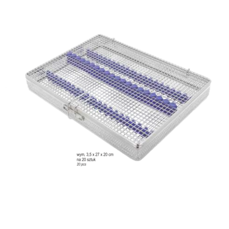Kaseta do sterylizacji narzędzi 20 szt., wym. 3,5x27x20cm