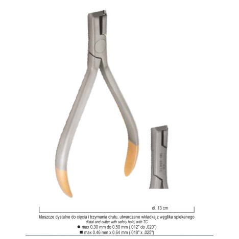 Kleszcze DYSTALNE TC, do cięcia i trzymania drutu, dł. 13cm