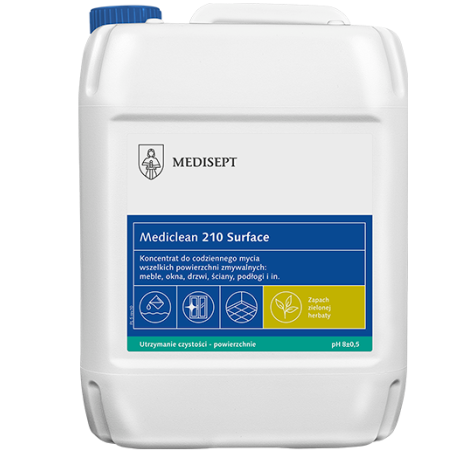 Mediclean 210 Surface Zielona herbata - do codziennego mycia wszelkich powierzchni zmywalnych, 5L.