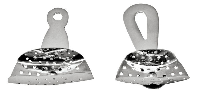 ŁYŻKA WYCISKOWA CZĘŚCIOWA, OBROTOWA, PERFOROWANA