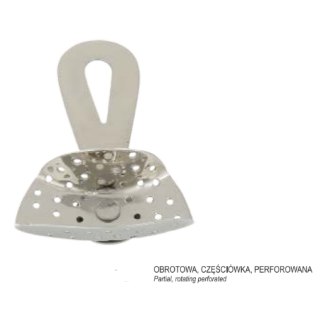 ŁYŻKA WYCISKOWA CZĘŚCIOWA, OBROTOWA, PERFOROWANA