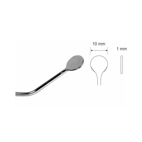 Lusterko implantologiczne z rączką, śr. 10 mm, płaskie