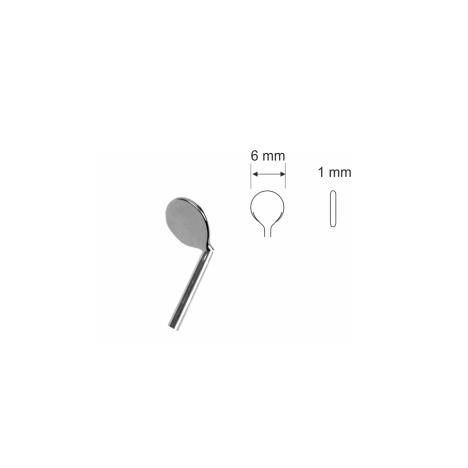 Lusterko implantologiczne z rączką, śr. 6 mm, płaskie