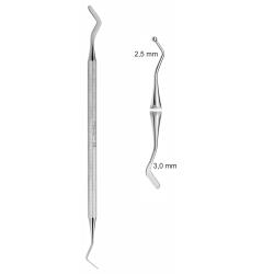 Narzędzie do wypełnień „kulka-hokej”, dwustronne, 2,5 mm x 3,0 mm