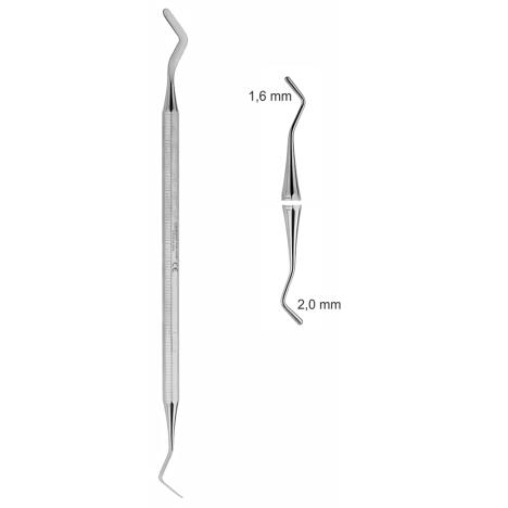 Narzędzie do wypełnień „gruszka”, dwustronne, 1,6 mm x 2,0 mm
