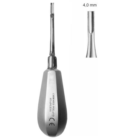 Dźwignia stomatologiczna zaokrąglona, do korzeni górnych, Fig. 3, prosta