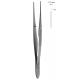 Pinceta do tęczówki prosta, dł. 100 mm, czubek 1mm, 1×2 ząbki