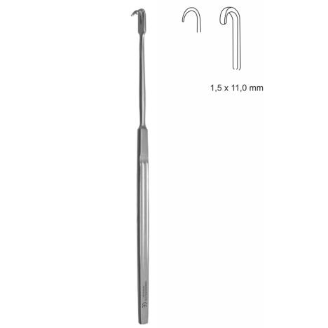 Haczyk jednozębny, dł. 170 mm, 1,5×11 mm, tępy