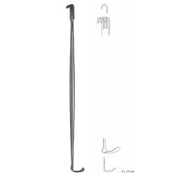 Haczyk do ran typu LANGENBECK dwustronny, trójzębny, tępy, dł. 170 mm