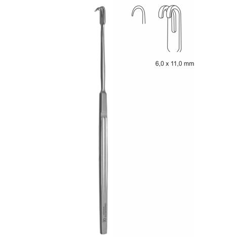 Haczyk dwuzębny, dł. 170 mm, 6×11 mm, tępy