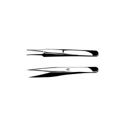 Pinceta Dumont prosta z bardzo cienkimi końcówkami - typ 5 - 45°