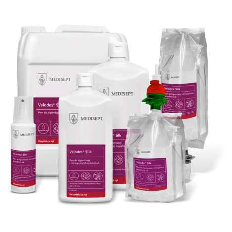 VELODES SILK - Płyn do higienicznej i chirurgicznej dezynfekcji rąk, 5L
