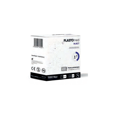 Plaster poiniekcyjny PLASTOmed 5m x 4 cm, op. 250 plastrów 