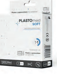 Przylepiec włókninowy z opatrunkiem do cięcia  SOFT, 1 m x 6 cm