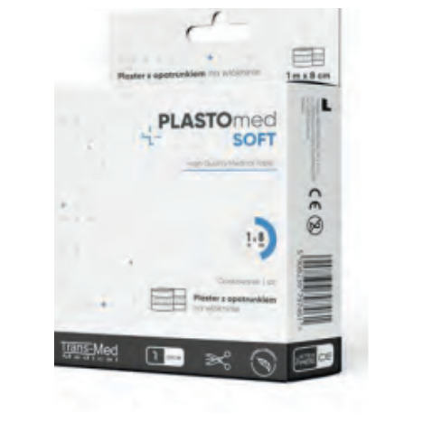 Przylepiec włókninowy z opatrunkiem do cięcia SOFT, 1 m x 8 cm