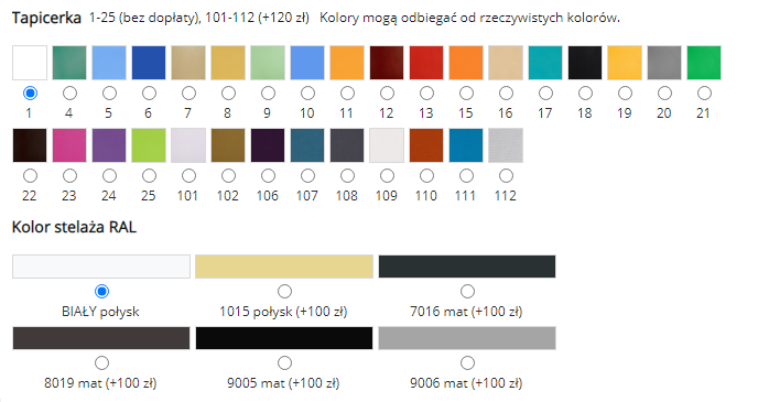 Kozetka metalowa NORMA II