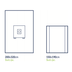 Zestaw serwet do operacji kończyny nr 4 200x320 cm z otw. 6x8 cm
