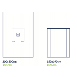 Zestaw serwet do operacji kończyny nr 5 200 x 300 cm z otw. 3,5 cm