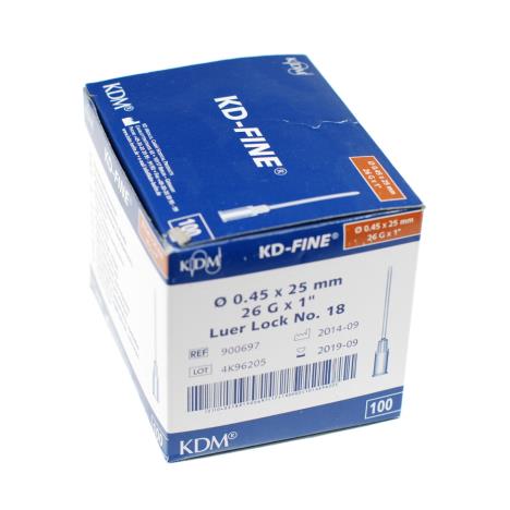 Igły iniekcyjne KD - Fine j.u. 0,45 x  13 mm - 100 szt.