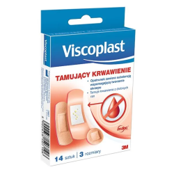 VISCOPLAST Plastry tamujące krwawienie, 4 rozmiary, 14 szt 
