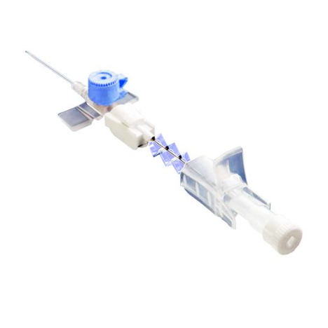 Kaniula niebieska z portem, bezpieczna, Venflon Pro Safety 0,9 x 25 mm 22G, 1szt