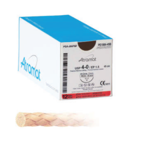 Nici chirurgiczne wchłanialne PGA Rapid, USP 4-0, igła 17 mm 1/2 okrągła, op. 12 szt.
