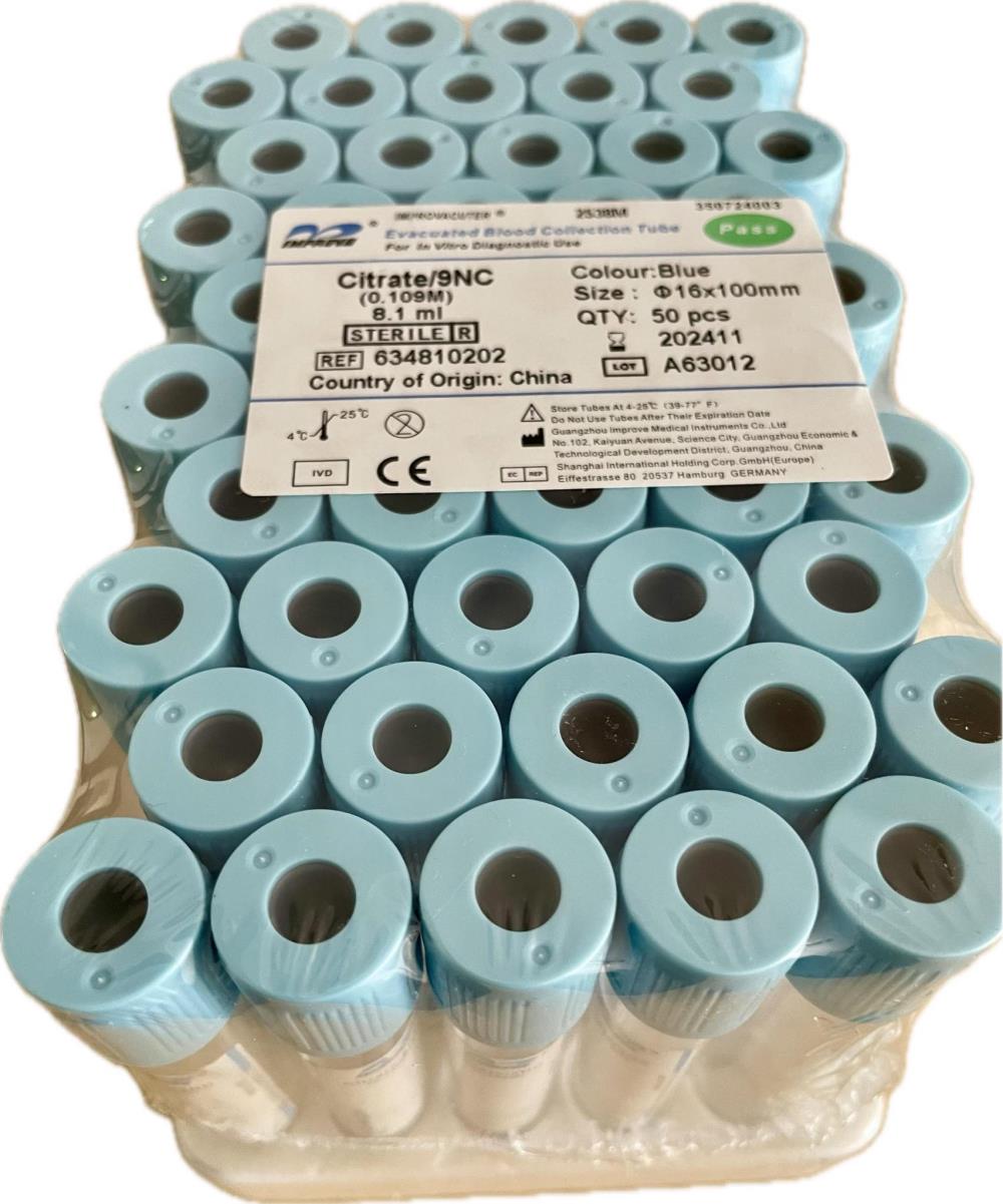 Probówka 9ml 3,2% z cytrynianem sodu - 1 szt.