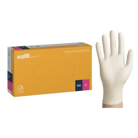 Rękawice lateks EASYCARE, bezpudrowe rozm. S - 100szt