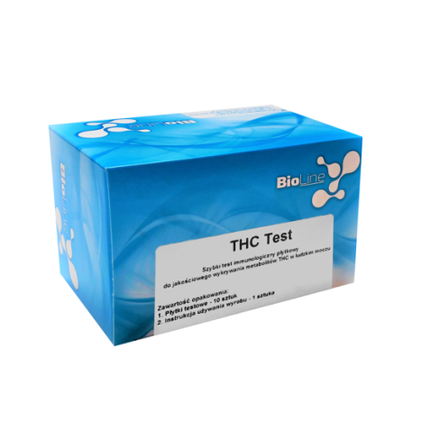 THC Test - płytkowy test narkotykowy, czułość 50 ng/ml, 10 szt.