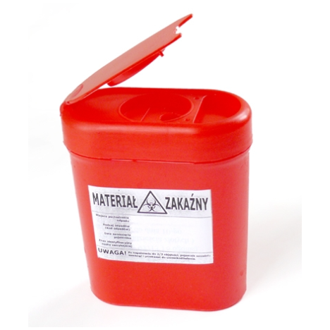 Pojemnik na ostre odpady medyczne płaski 0,7l