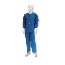 Bluza operacyjna włókninowa, długi rękaw, niejałowa, niebieska roz. S - 1 szt.