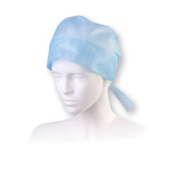 Czepek medyczny z trokami ABI, niebieski, op. 100 szt.