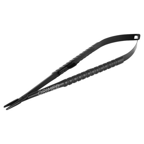 Igłotrzymacz CASTROVIEJO, czarna ceram., prosty dł.18 cm, TC,  