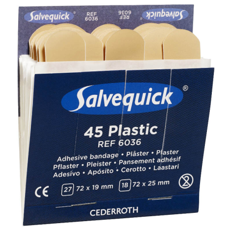 Plastry plastikowe CEDERROTH Salvequick, op. 45 szt 