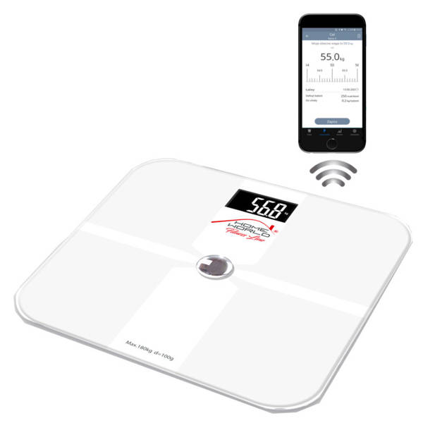 Waga analityczna HW-FIT003 Biała bluetooth