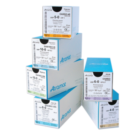 Nylon  2/0, dł.75cm, igła CE-24, 3/8 koła odwrotnie tnąca (op.=12sztuk)