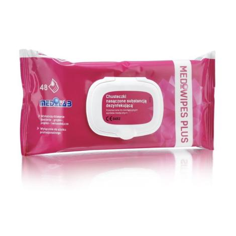 Chusteczki alkoholowe Mediwipes PLUS 48 szt. - flow-pack