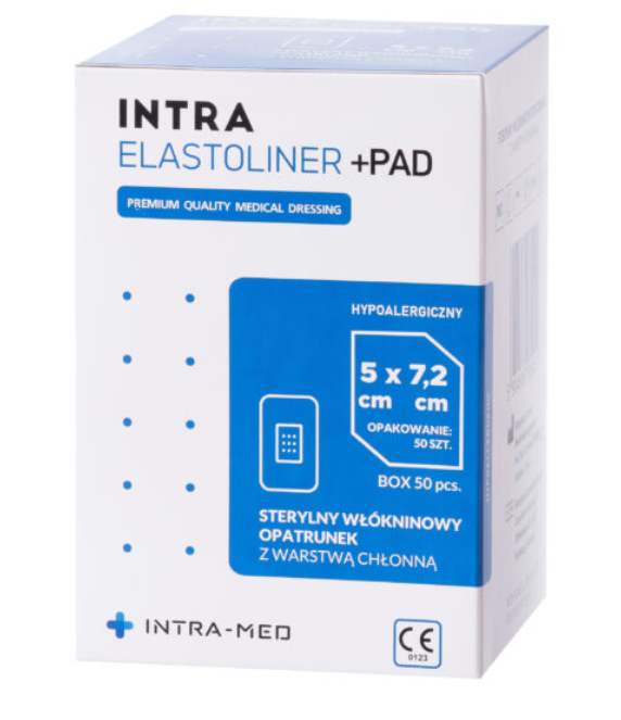 Opatrunek włókninowy + PAD, 6 cm x 10 cm, op. 50 szt 