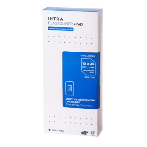 Opatrunek włókninowy + PAD, 10 cm x 10 cm, op. 25 szt 