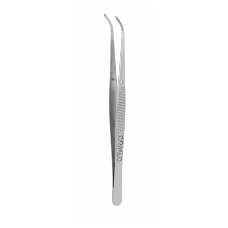 Pęseta chirurgiczna SEMKEN, wygięta, ząbki 1x2, dł. 15 cm