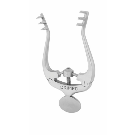 Rozwieracz do ran JANSEN, ostry, samozaciskowy, zęby 3x3, dł. 10cm